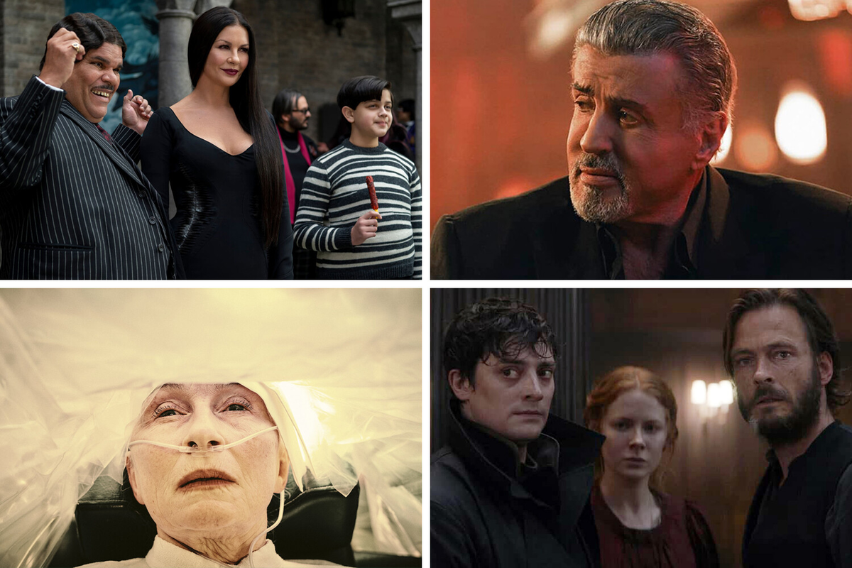 Кадры из сериалов «Уэнсдей», «Король Талсы», «Королевство» и «1899» 
Фото: 101 Studios/Ginger Pictures/Netflix