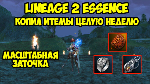 Неделю собирал эти итемы для точки в Lineage 2 Essence.