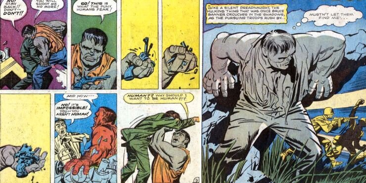 Одной из самых известных деталей комиксов (касательно Халка) является то, что изначально этот монстр не был зелёным.-2