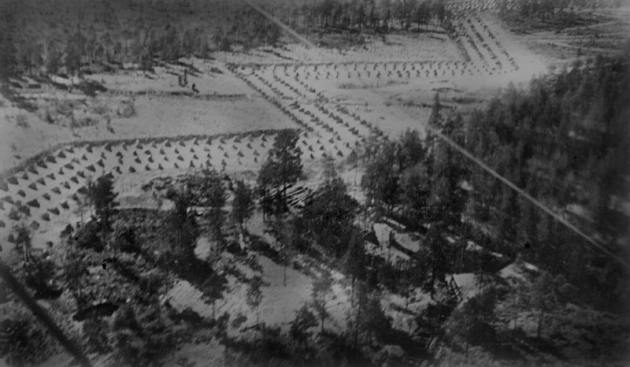 Укрепления на линии Маннергейма. Вид с самолета.