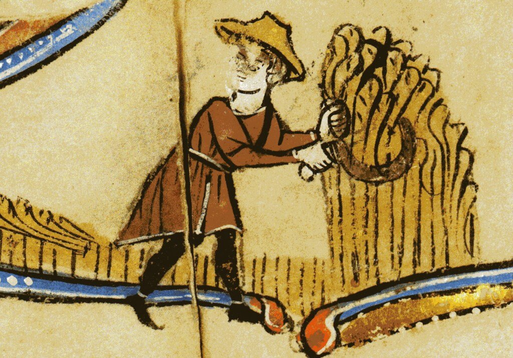 Жнец. Июль. Средневековый календарь / July. Jacques Dalarun: «Le Moyen Âge en lumière».