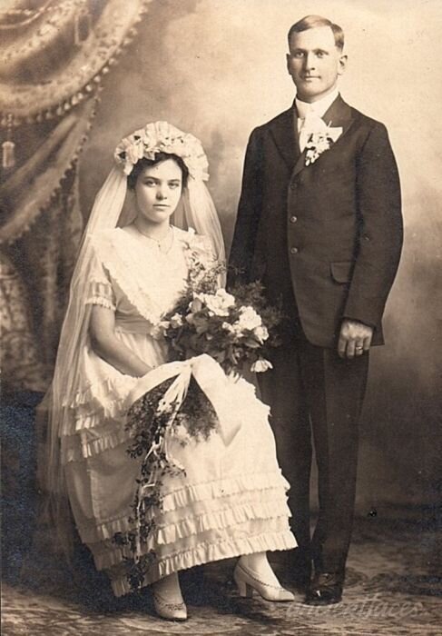 Свадебные фото, 100 лет назад.