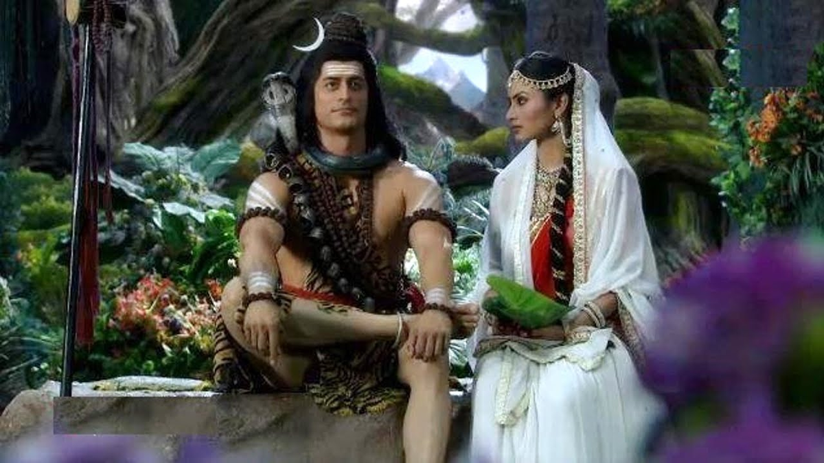 Бог Шива и богиня Ади-Шахти в теле царевны Сати.