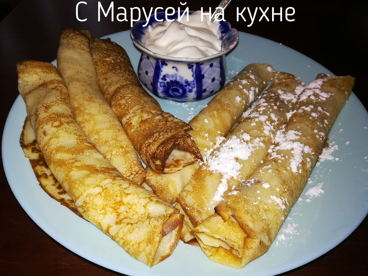 Блины с яблочным припеком