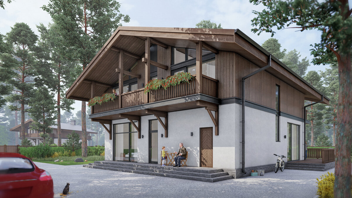 Дом среди деревьев для спокойной жизни