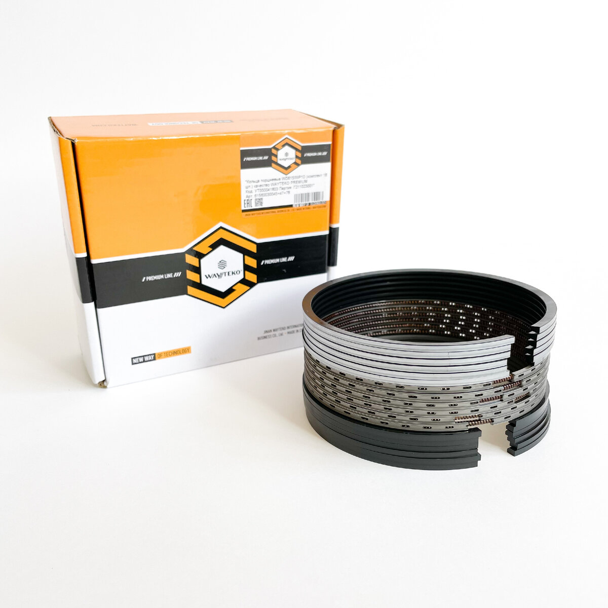 Кольца поршневые WD615/WP10 (комплект 18 шт.) WAYTEKO PREMIUM 61560030045+47+78