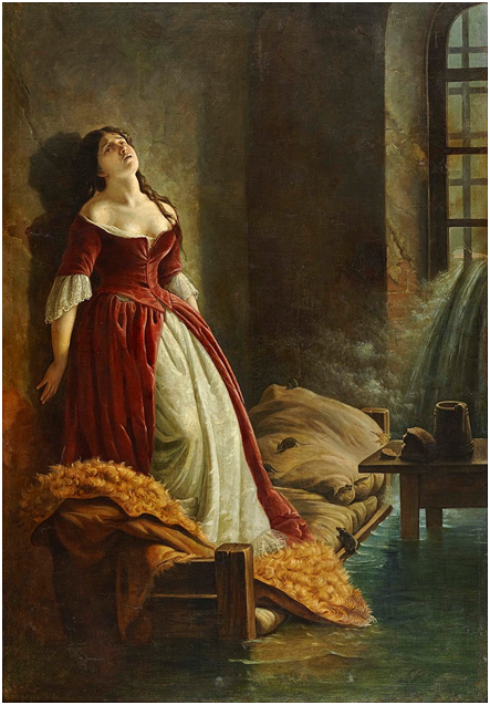 К.Д. Флавицкий. Смерть княжны Таракановой. 1862 г. Первоначальный вариант. Екатеринбургский музей изобразительных искусств.