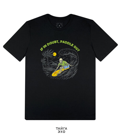 Мужская футболка Тайга ЭХО If in doubt (черный)
