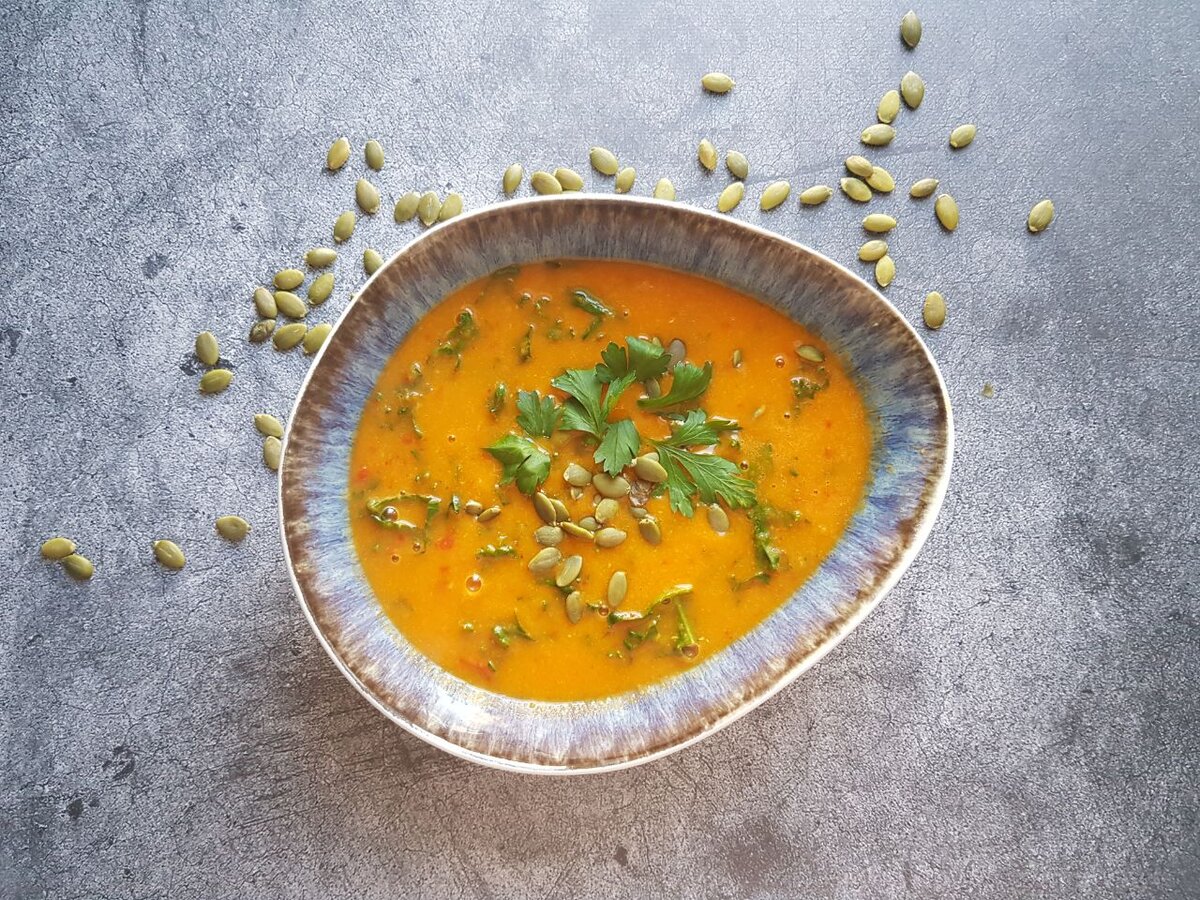 Тыквенный суп-пюре, пошаговый рецепт на ккал, фото, ингредиенты - Вероника