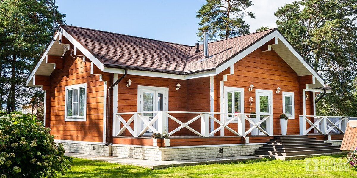 Дом из клееного бруса по проекту "Рейкьявик". Источник:  holz-house.ru.