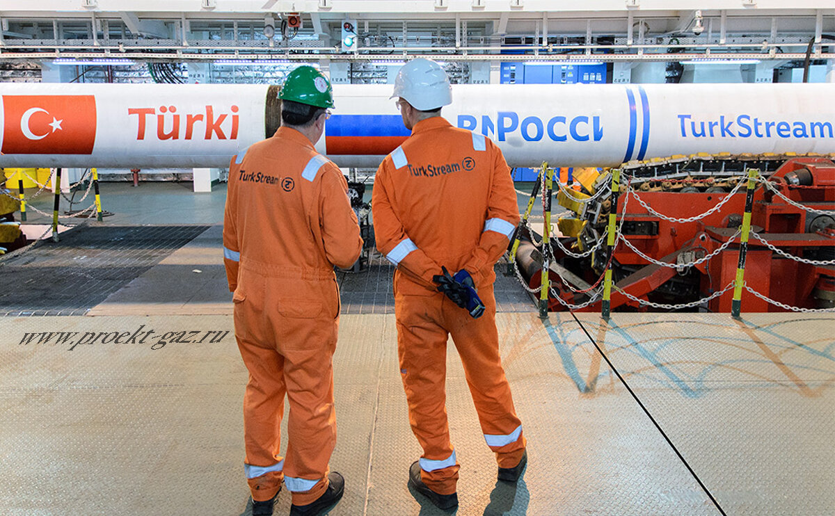 Монтаж газопровода "Турецкий поток"
