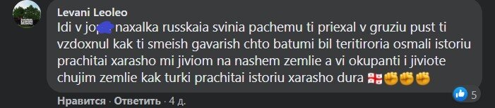 В конце грузинский флаг просто символичен с текстом автора коммента.