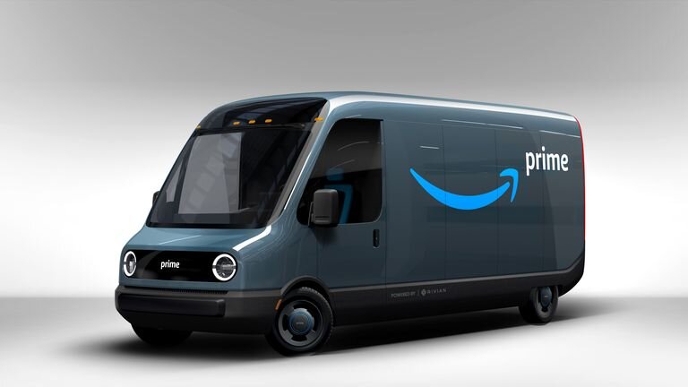 Прототип электрического фургона доставки, который Rivian планирует создать для AMAZON