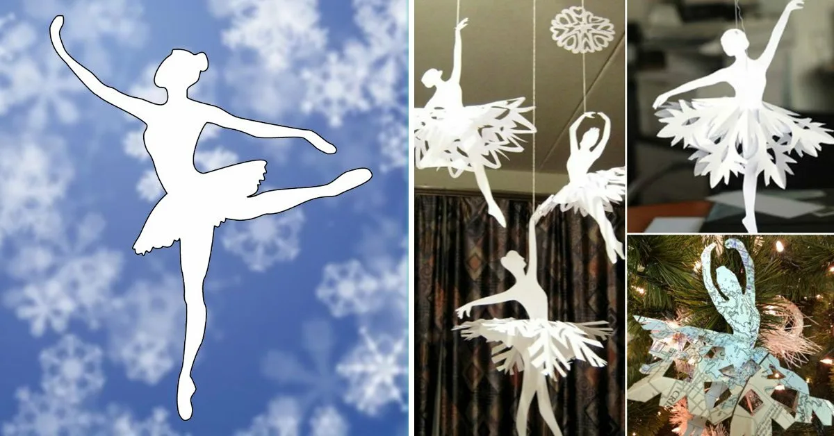 Как сделать изящных бумажных балерин для украшения зала