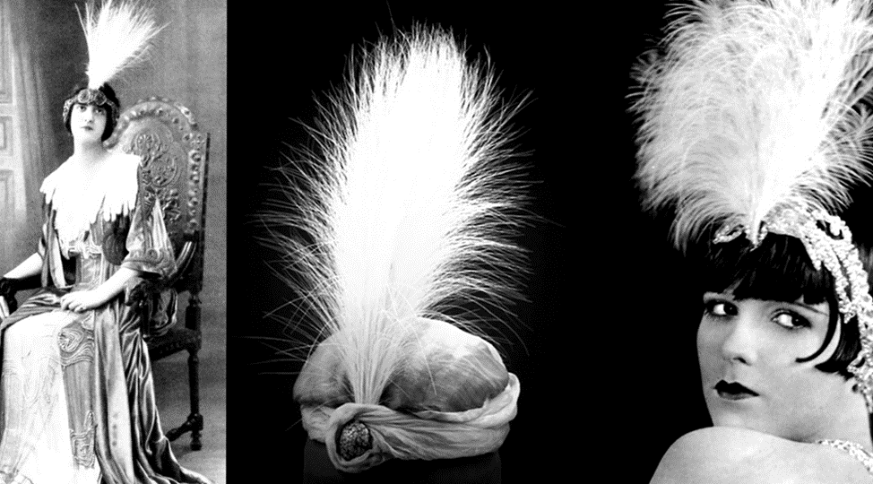 перья белой цапли