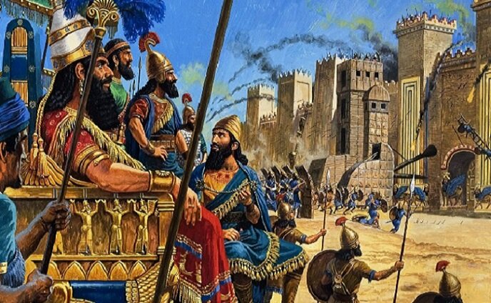 Ассирийское войско штурмует город. (фитоцентр.ру)