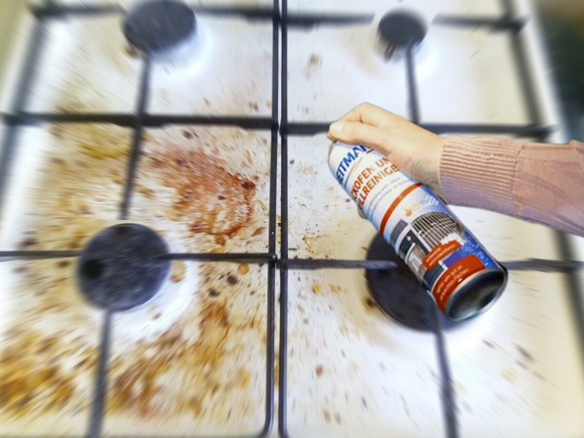 HEITMANN имеет разные формы выпуска, например, есть спрей для духовок и грилей. Хорошо подходит для грязных газовых плит.