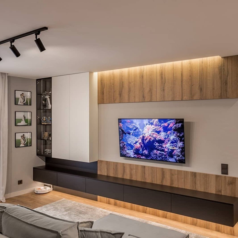 Модульные стенки под ТВ не загромождают пространство 