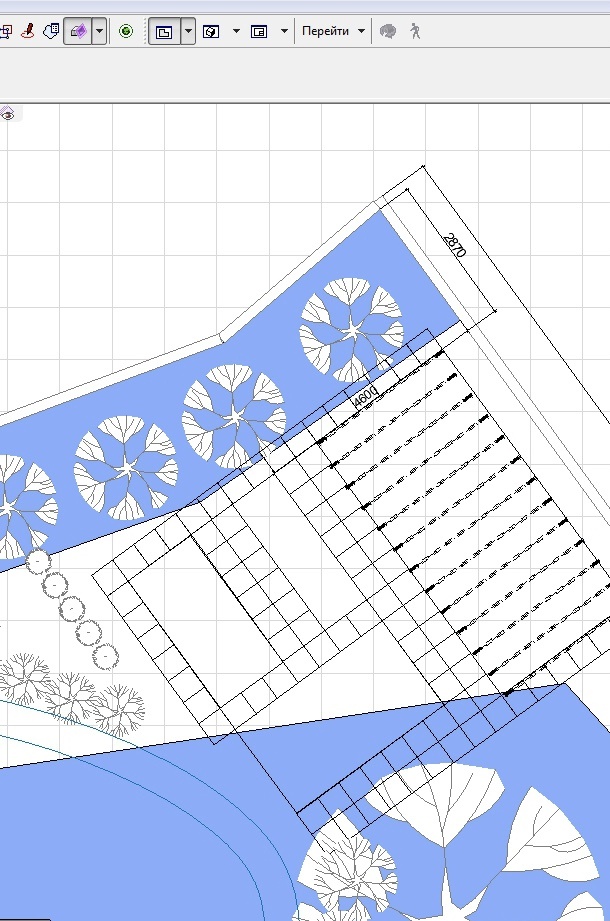 Схема теней участка на 10 часов