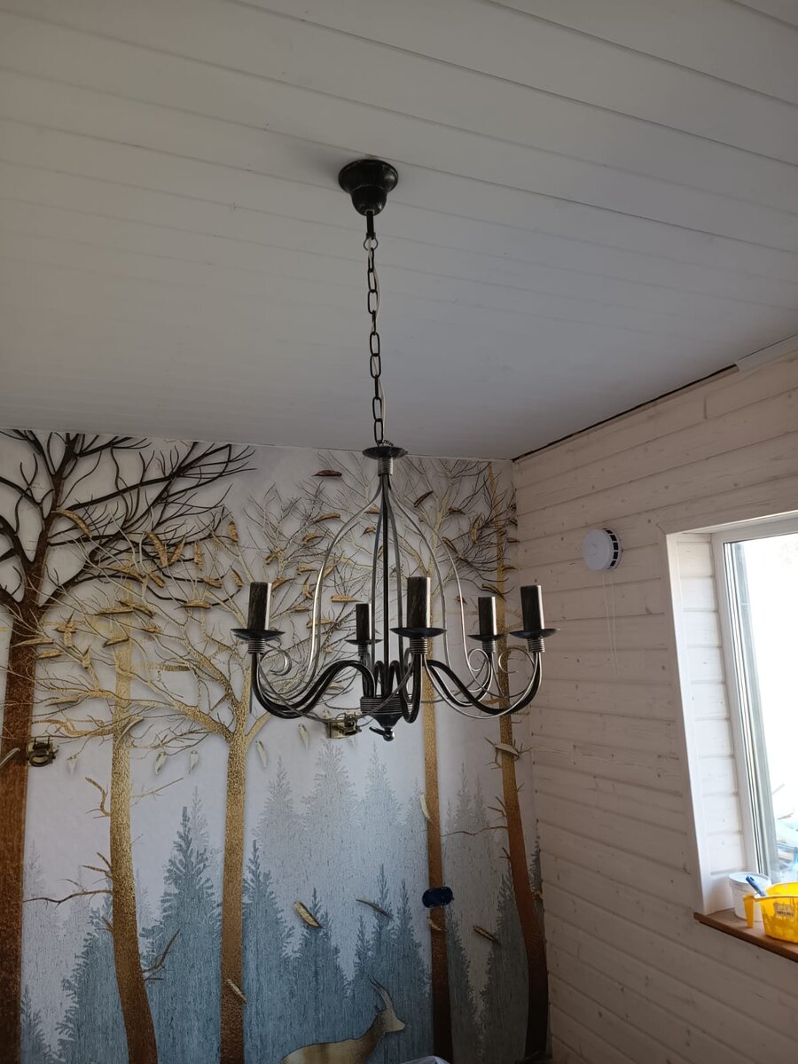 Монтаж электрического щита и установка светильников 