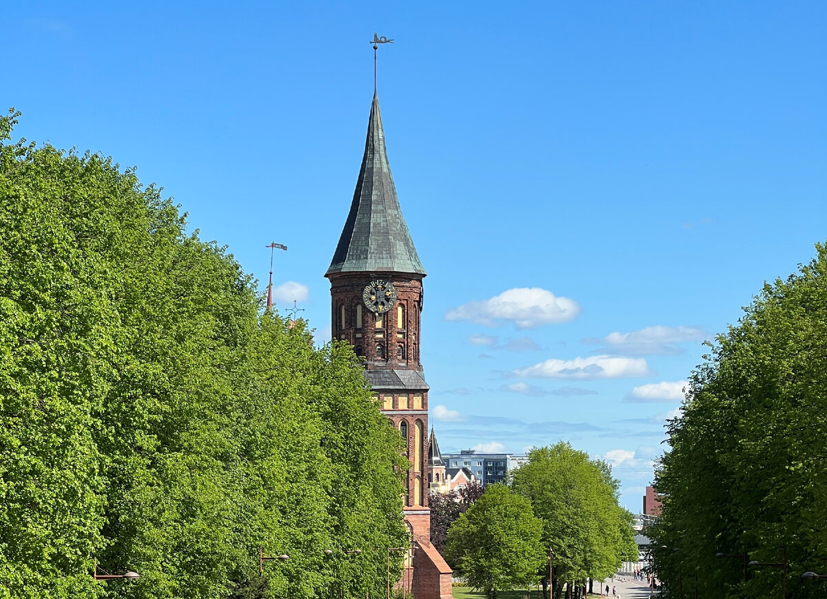 Кафедральный собор на острове Канта, Калининград. Вид с моста