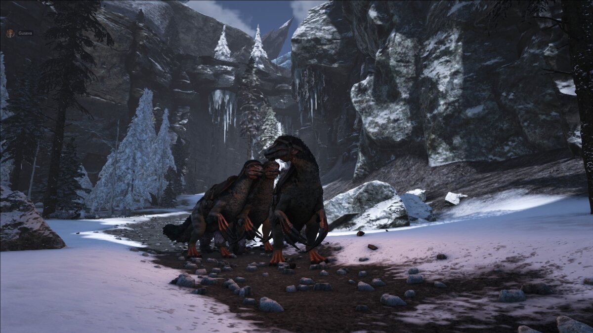 "Группа мохнатиков" - Теризинозавры, кадр ARK: Survival Evolved