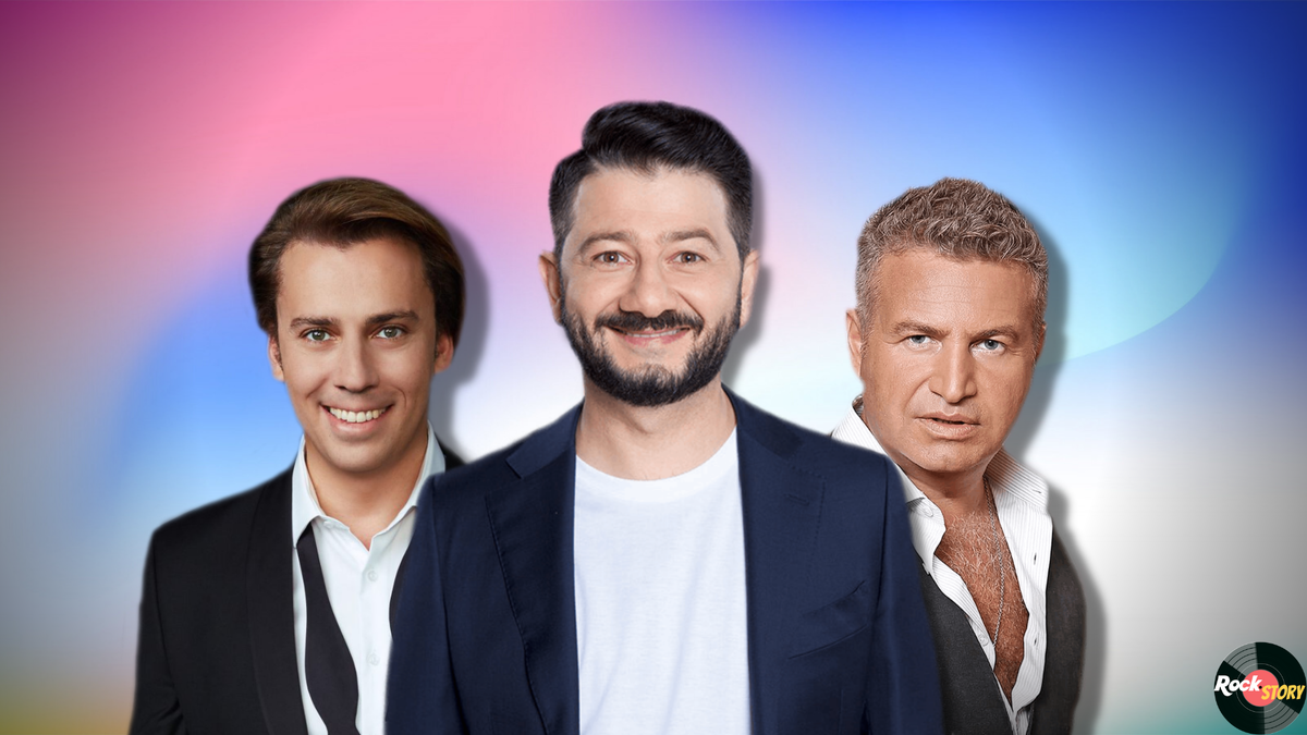 На фотографии: Максим Галкин, Михаил Галустян и Леонид Агутин