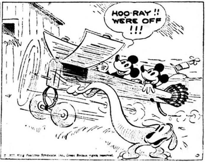     Картинка из первого комикса о Микки Мауса
