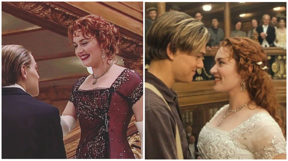 Rose ( Kate Winslet ) is striking in a yellow gown "Titanic", 1997 Kate winslet,