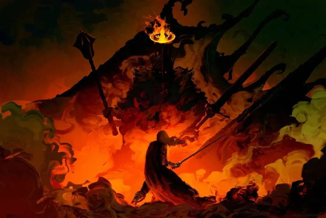 Эовин против Короля-Чародея (арт Anato Finnstark, www.artstation.com).