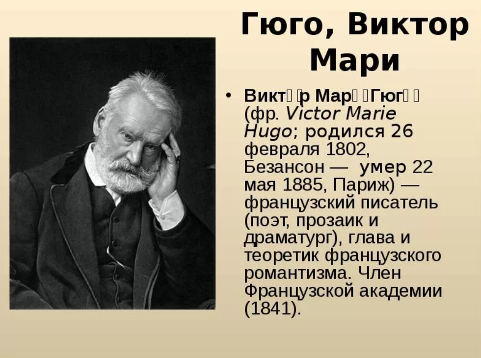 Гюго биография презентация