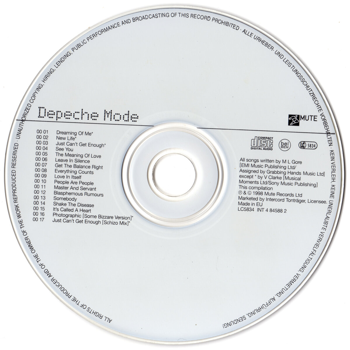 Depeche mode the singles. Depeche Mode the Singles 81 85.