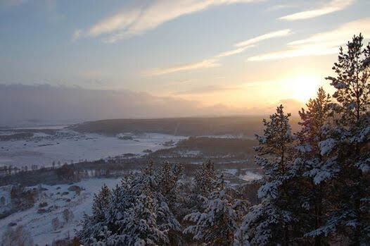 Зима. Вид на мою деревню.