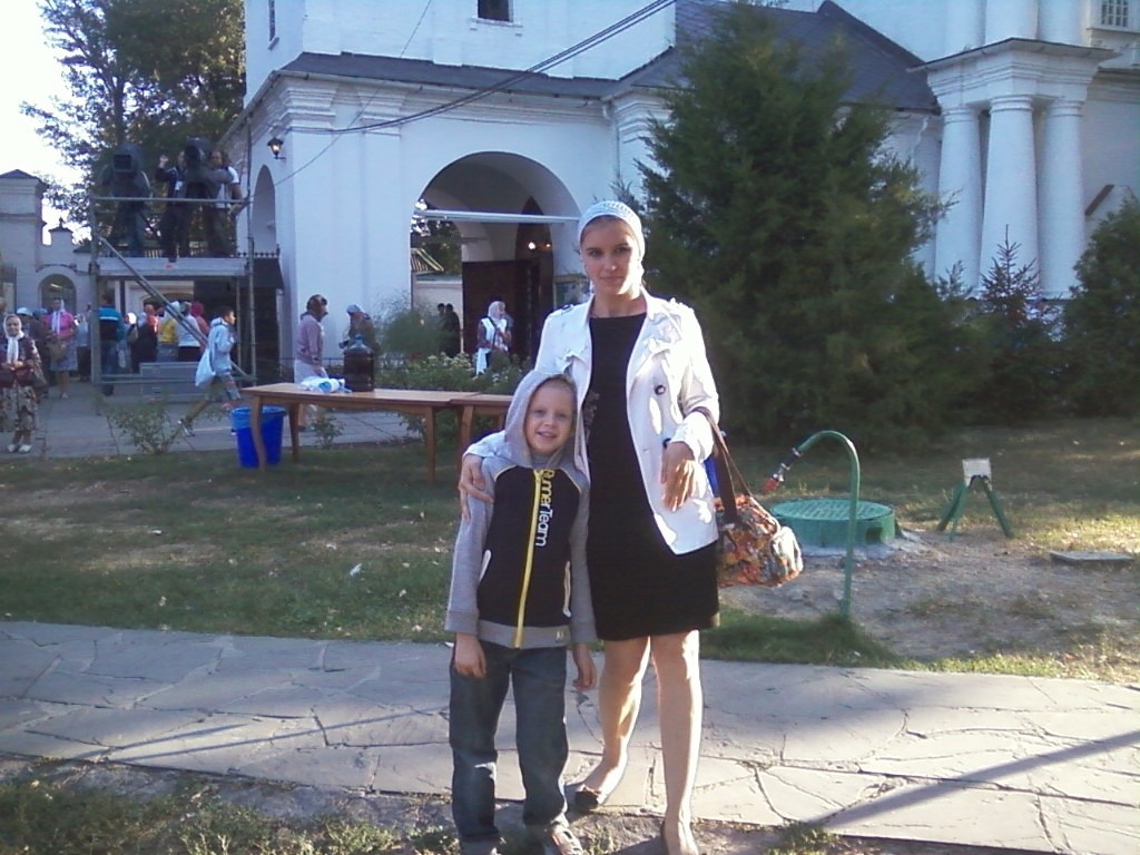 Я со старшим сыном.