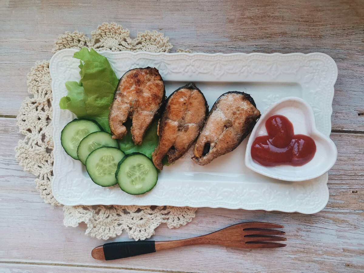 Жареная горбуша