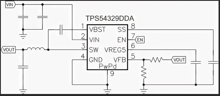 Tps54331 схема включения