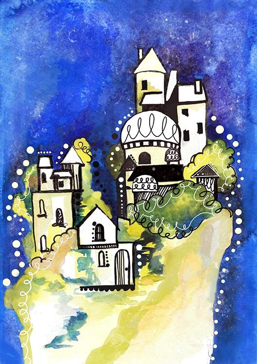 Замок короля Густава. Художник - Алёна Королева 