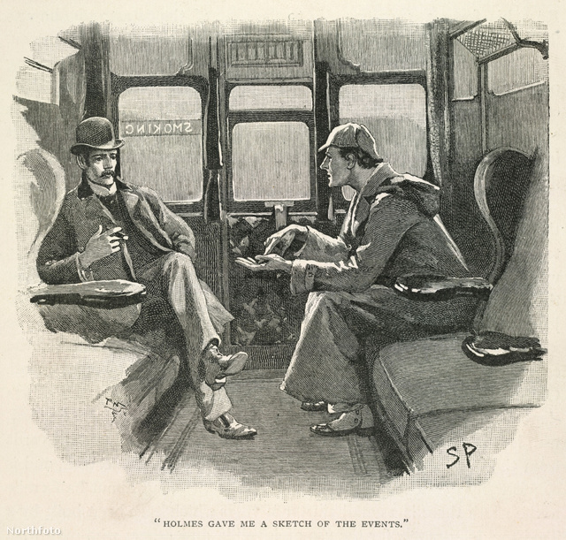 Иллюстрация Сидни Пэджера, впервые изобразившего Шерлока Холмса в его "классическом" виде. 