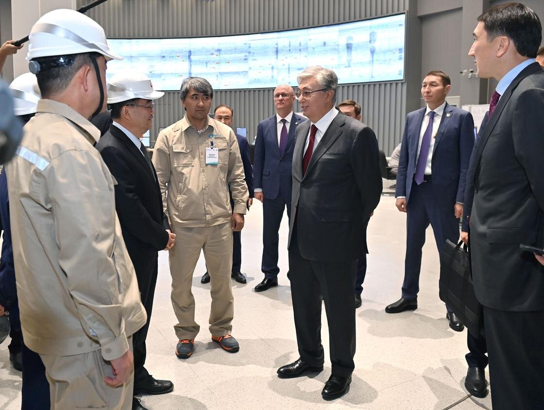    Касым-Жомарт Токаев на Шымкентском нефтеперерабатывающем заводе:Акорда