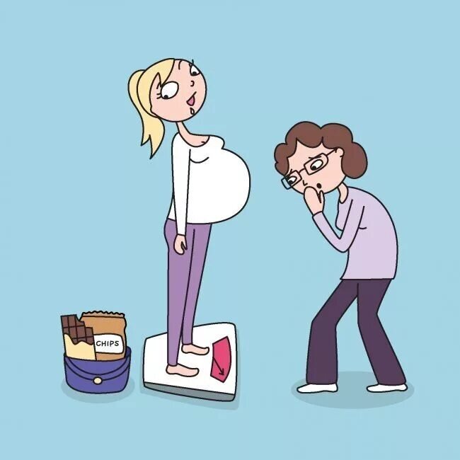 Карикатура из открытого доступа. Честно, ни чипсы, ни шоколад не ела, а всё равно вес перед экс был 104 кг. А вес перед вступлением в протокол эко - 74. Вот такой приветик от гормончиков. 