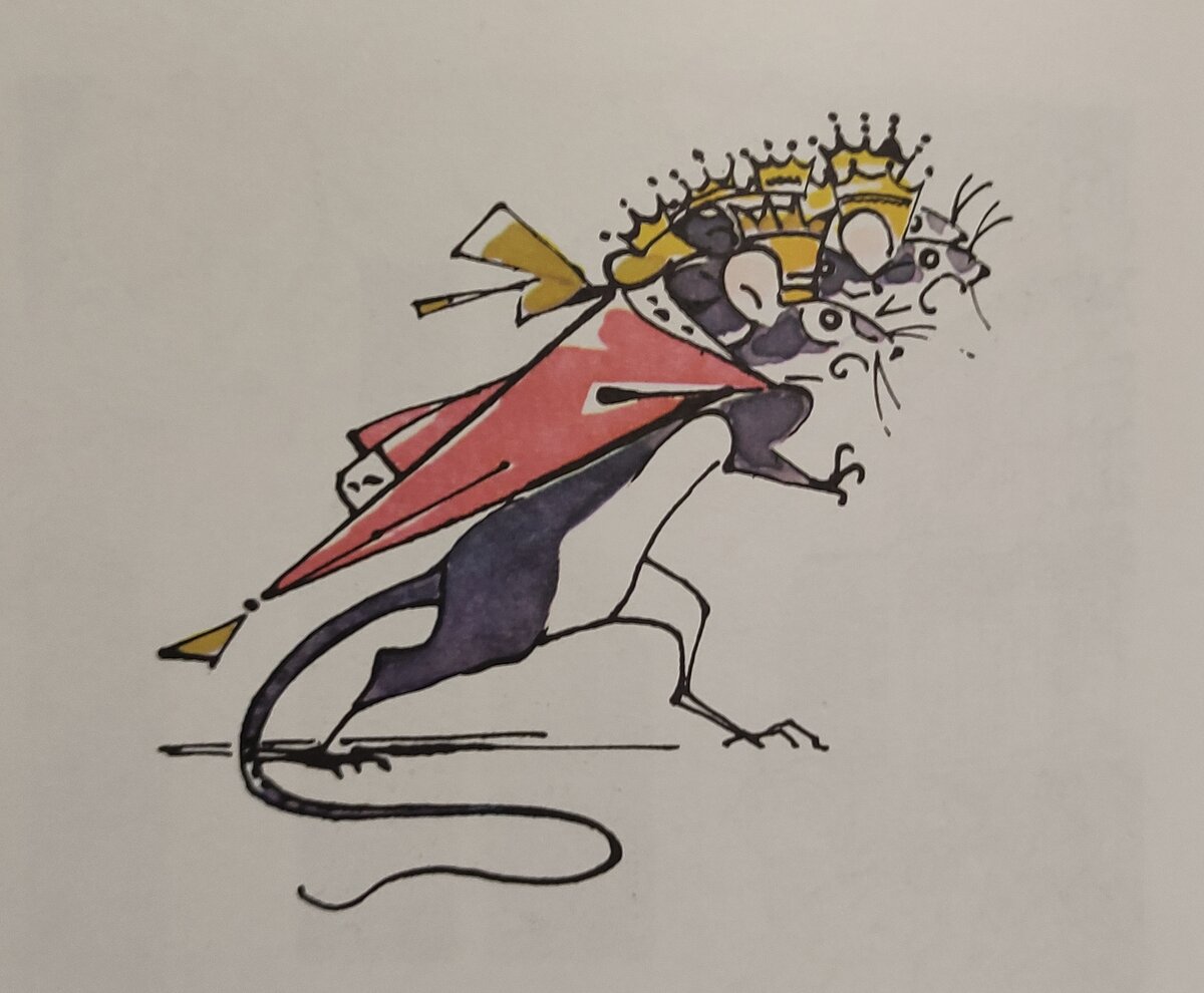 Изображение мышиного короля в книге.