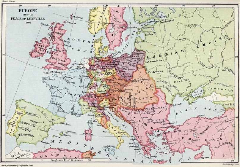 Карта европы 1800 года политическая