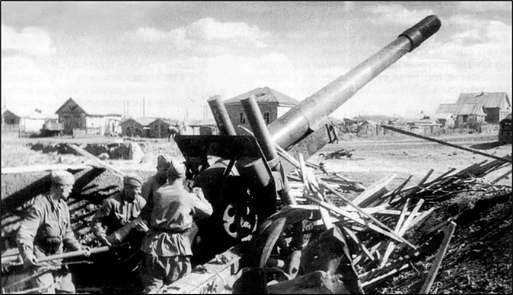 МЛ-20 ведет огонь