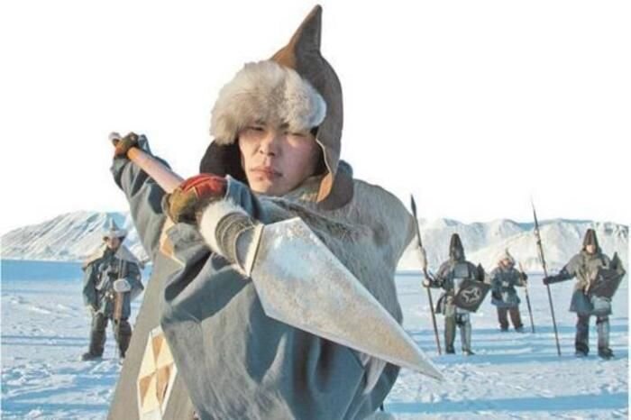 Чукча с копьем. (изображение из открытых источников)