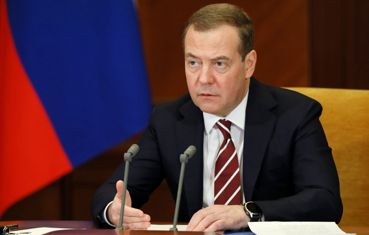    Заместитель председателя Совета безопасности РФ Дмитрий Медведев  Екатерина Штукина/POOL/ТАСС