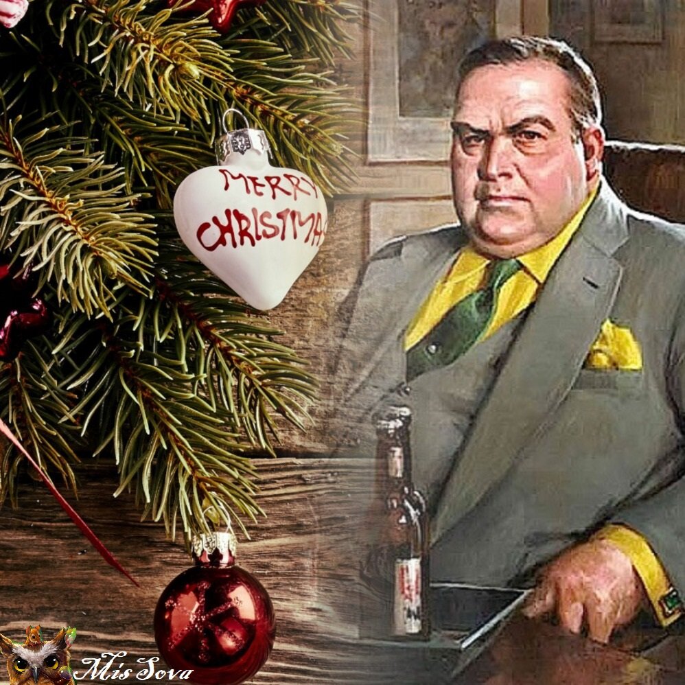 Ниро Вульф - сыщик, о приключениях которого так интересно читать. Особенно под Рождество. Коллаж автора