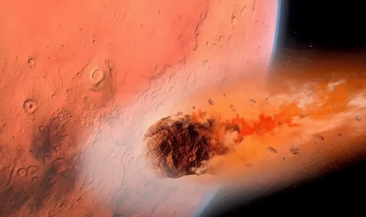 Меркурий астероидная бомбардировка. Столкновение Марса с астероидом. Снимок Марса. Комета Марс.