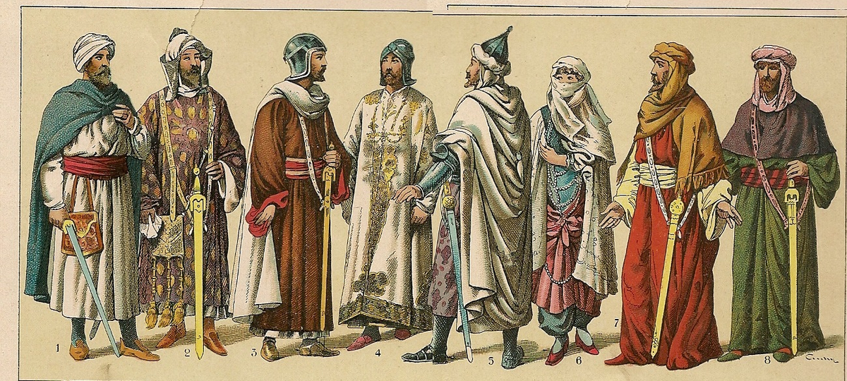 Арабская 18. Династия Насридов. Одежда арабов в арабском халифате. Мавры в Испании в средние века. Арабские халифаты в средние века одежда