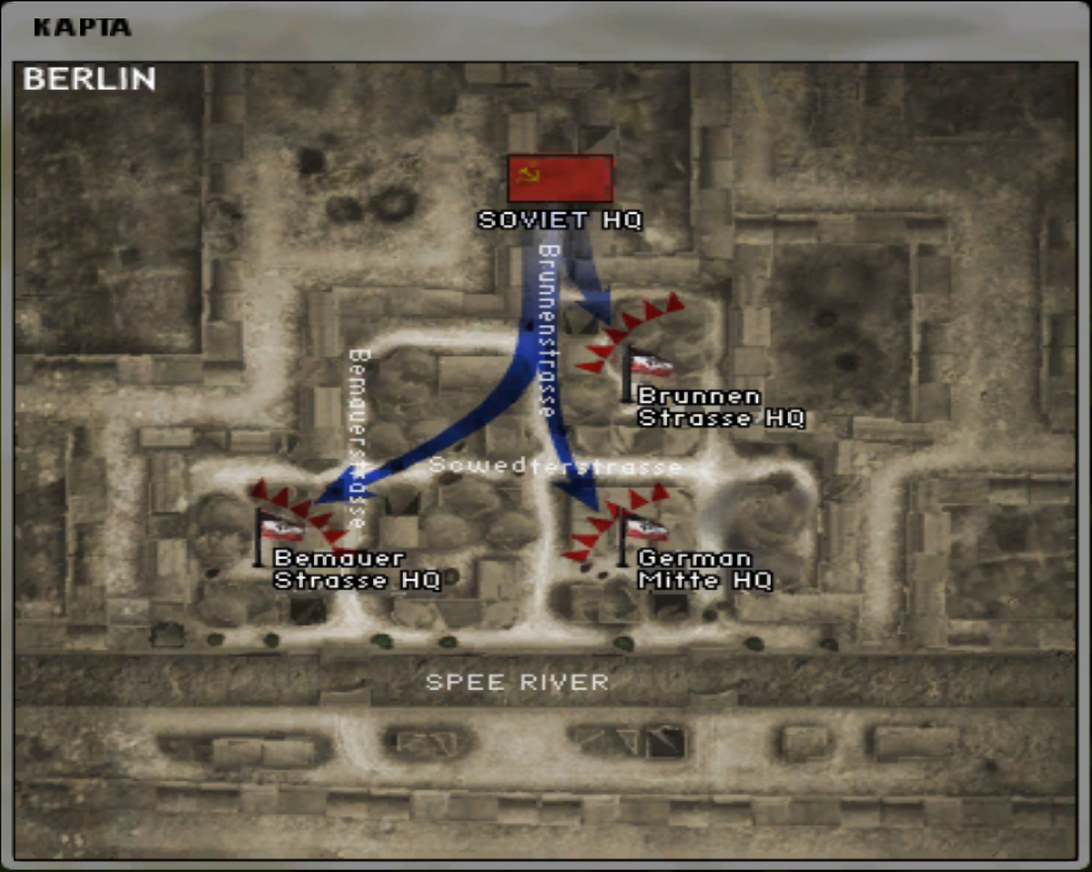 Карта сражения за Берлин