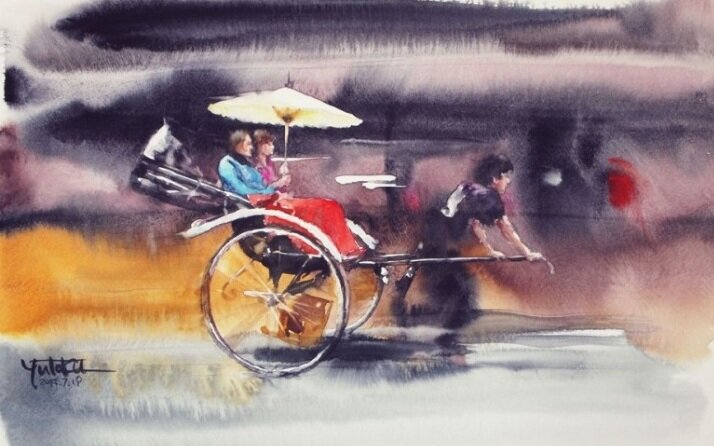 Удивительные кошки: потрясающие живые акварели по-сыромуот Ю. Мураками